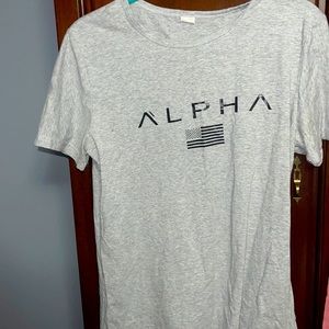 grey alpha short sleeve t-shirt